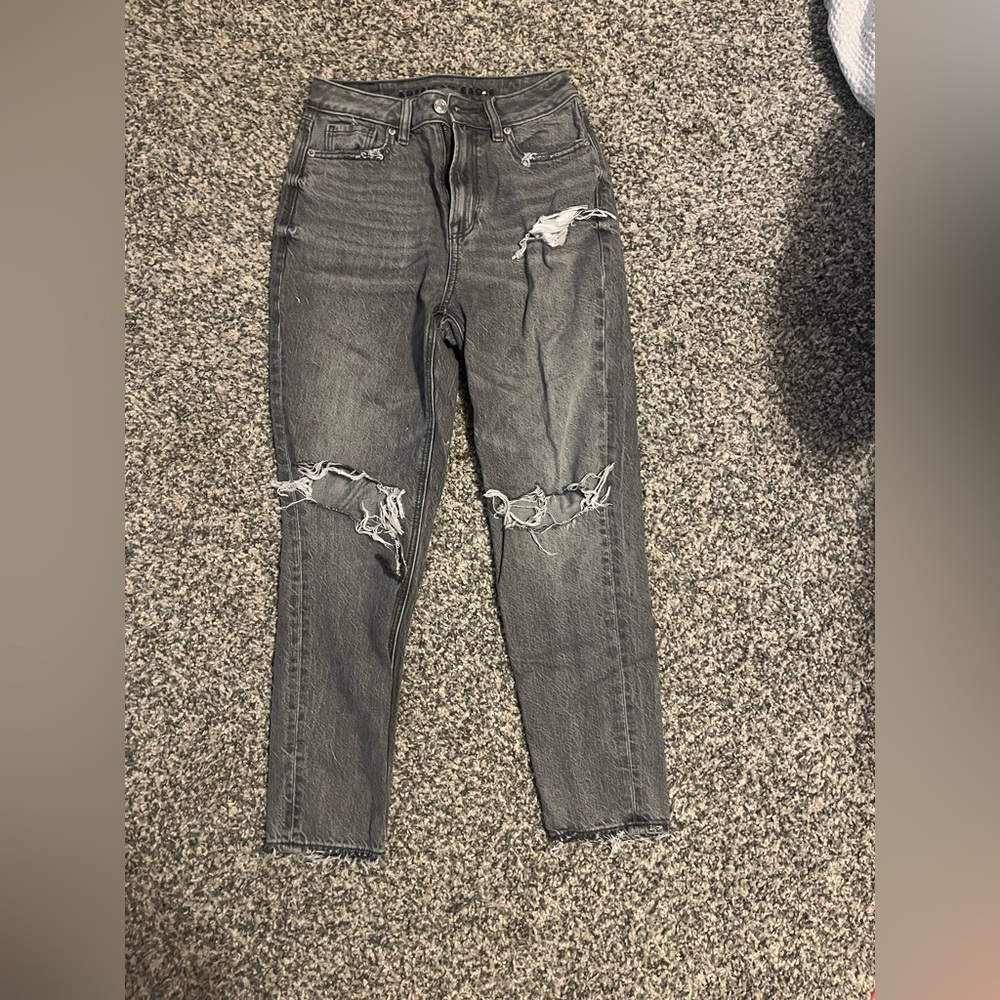 American eagle black baggy jeans